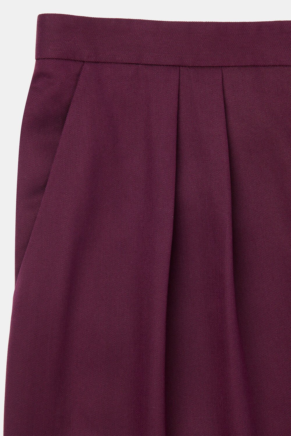 Plum Pleat Front Relaxed Trouser