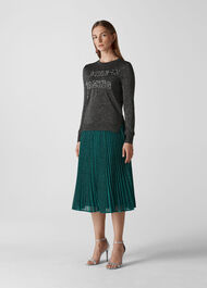 Star Gazing Sparkle Sweater Silver