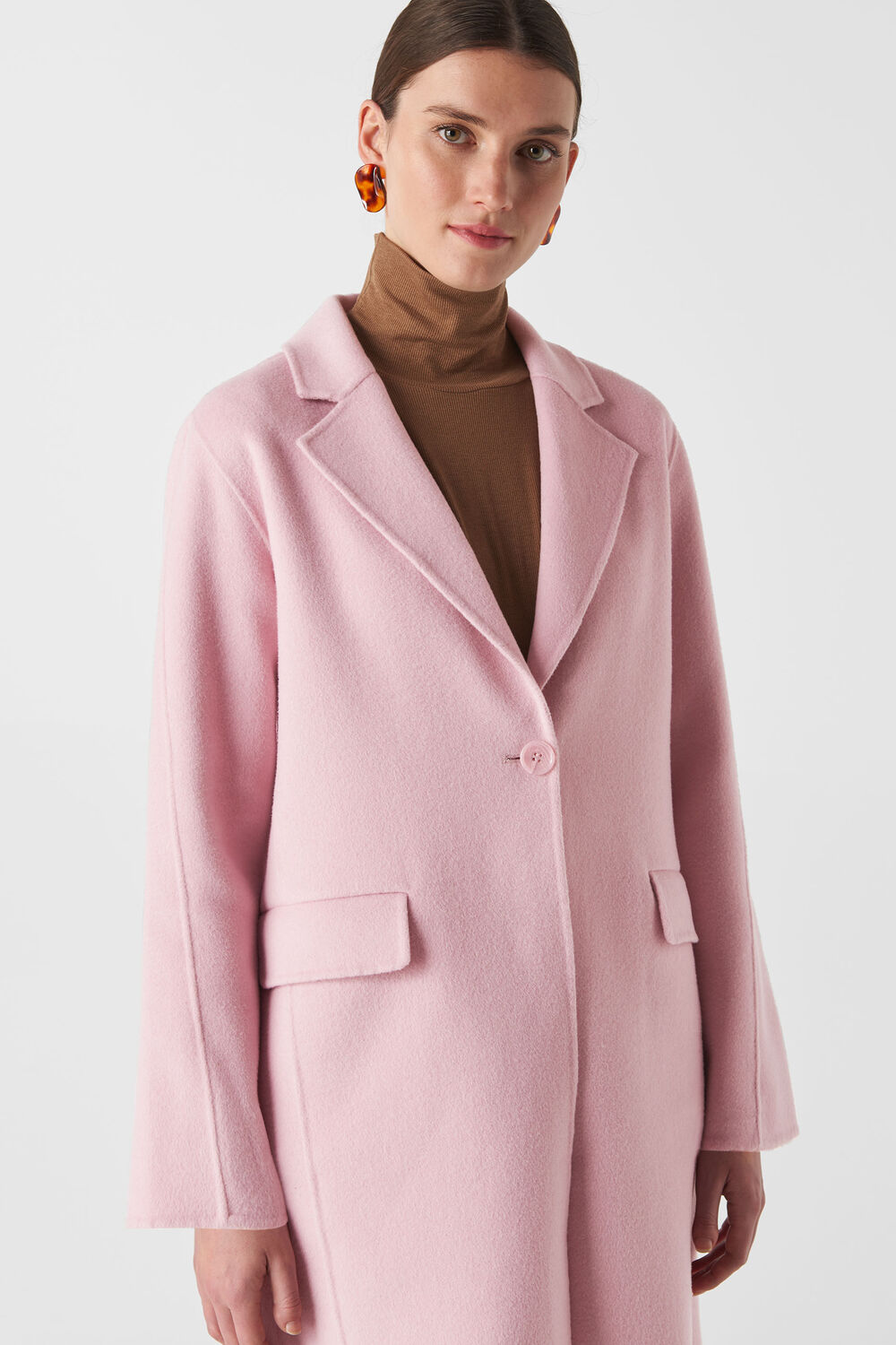 Nell Double Faced Coat Pale Pink