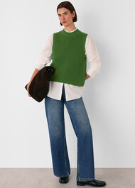Cotton Back Detail Ribbed Tank