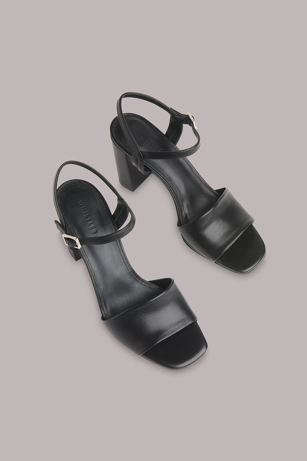 Black Lilley High Block Heel Sandal