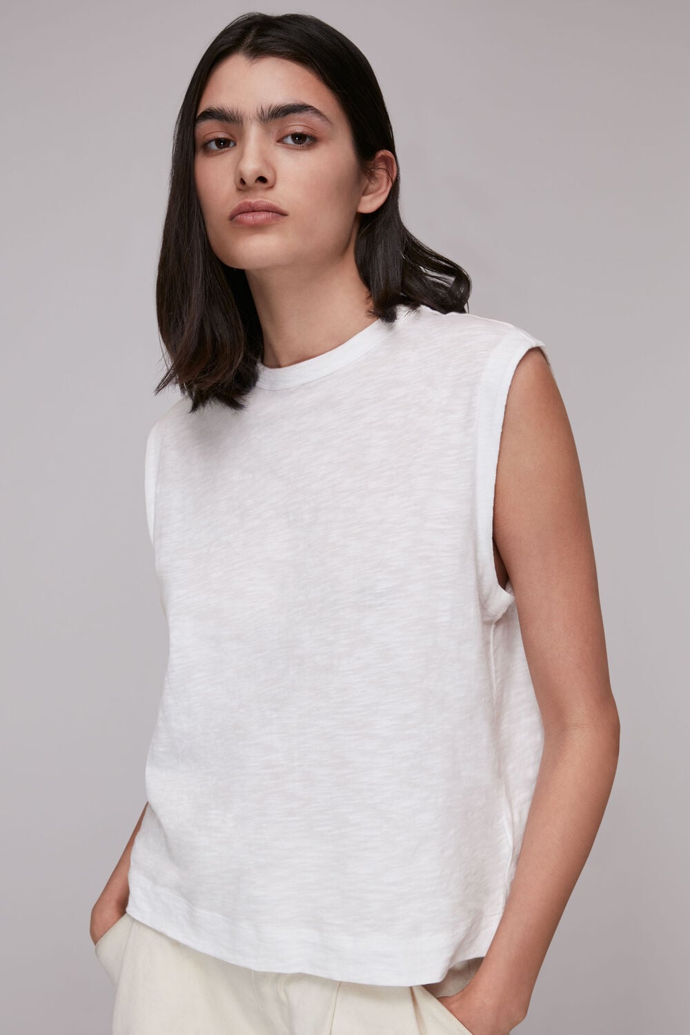 White Easy Muscle Vest
