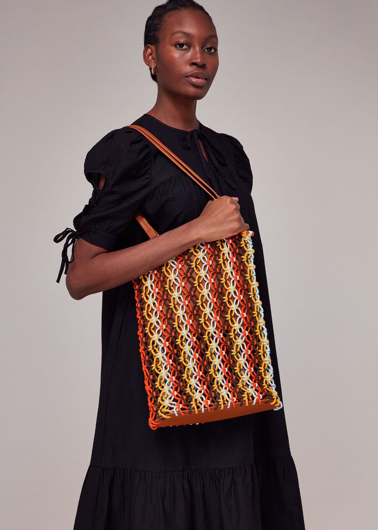 Chaya Striped Crochet Tote Bag