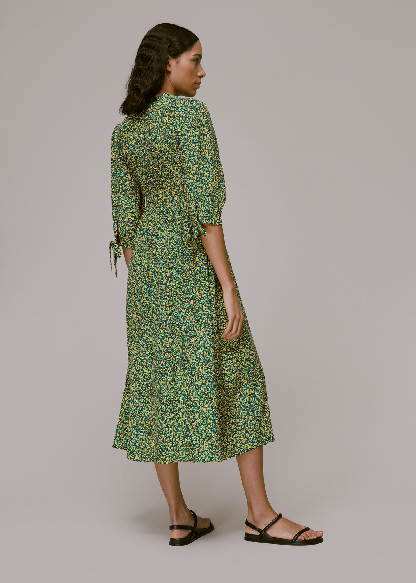 Whistles ditsy floral print shirt dress discount