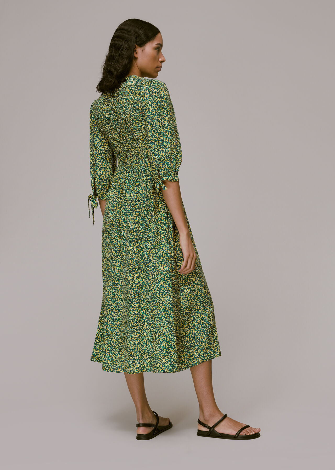 JL Ditsy Sunflower Print Dress