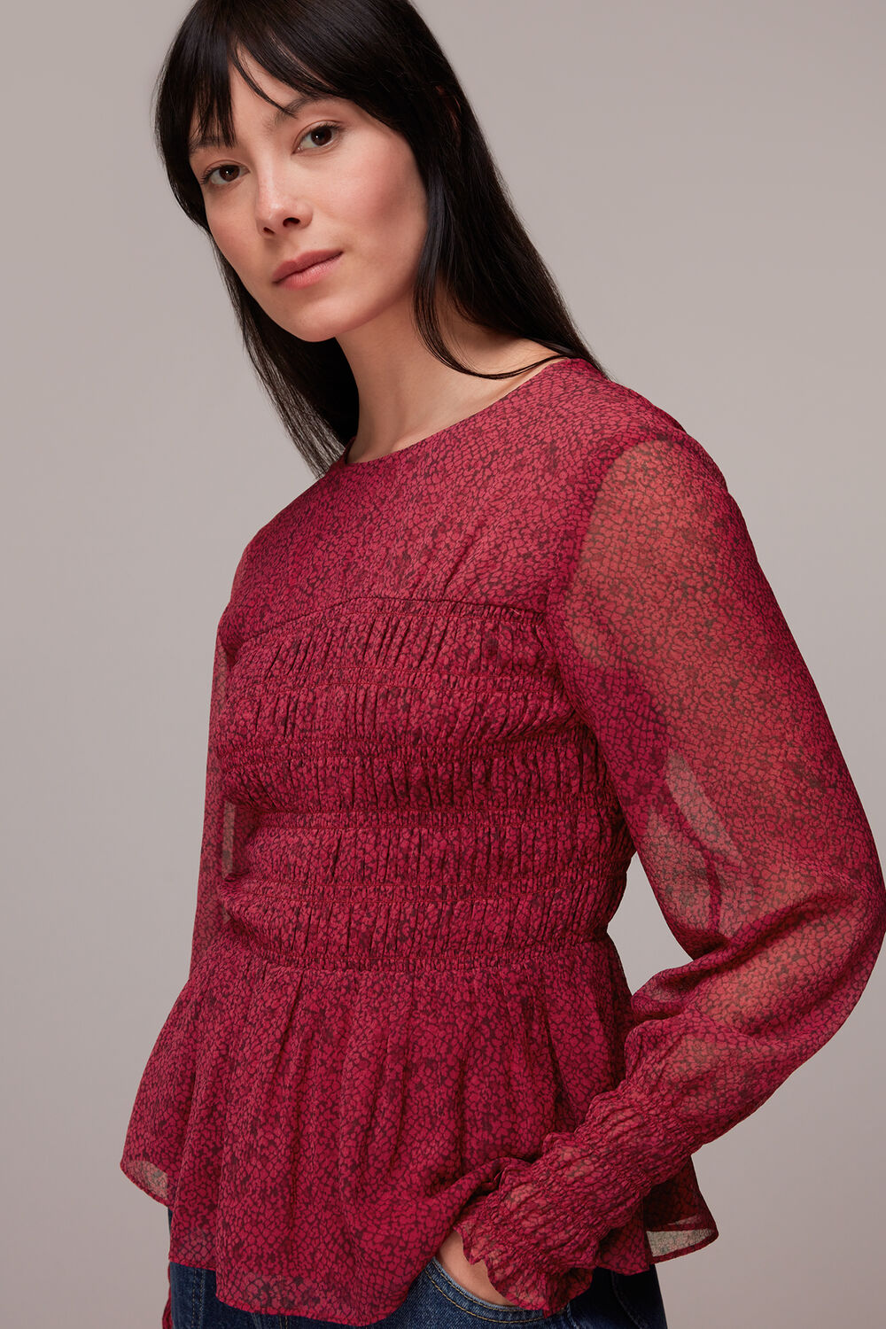 Pink Abstract Snake Rosanna Top