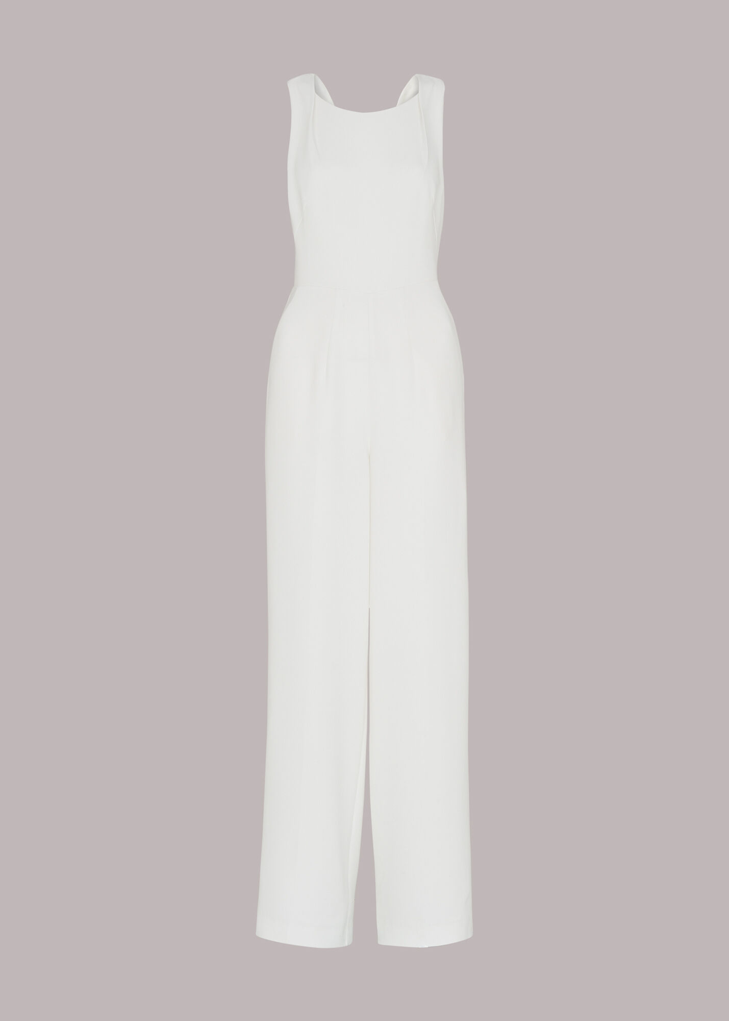 Ivory Tie Back Bridal Jumpsuit WHISTLES
