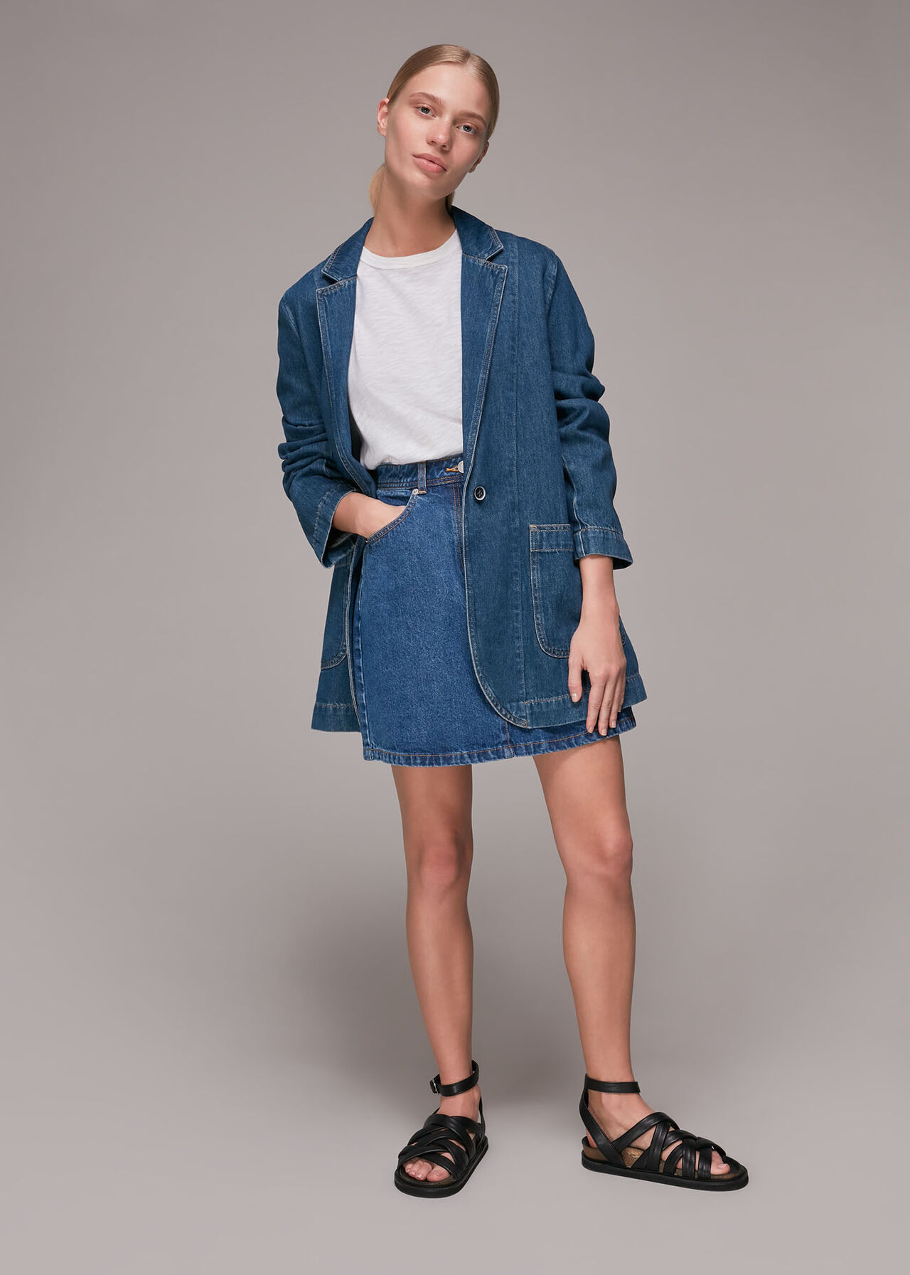 Denim Pocket Mini Skirt