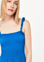 Smocked Tiered Jersey Dress