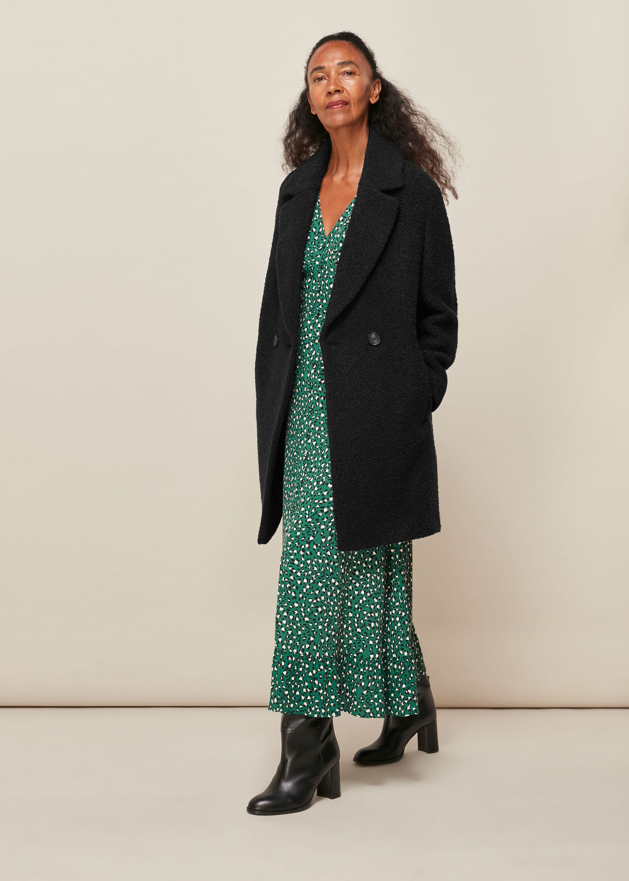 Boucle Double Breasted Coat