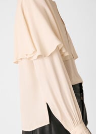Cape Detail Crepe Blouse