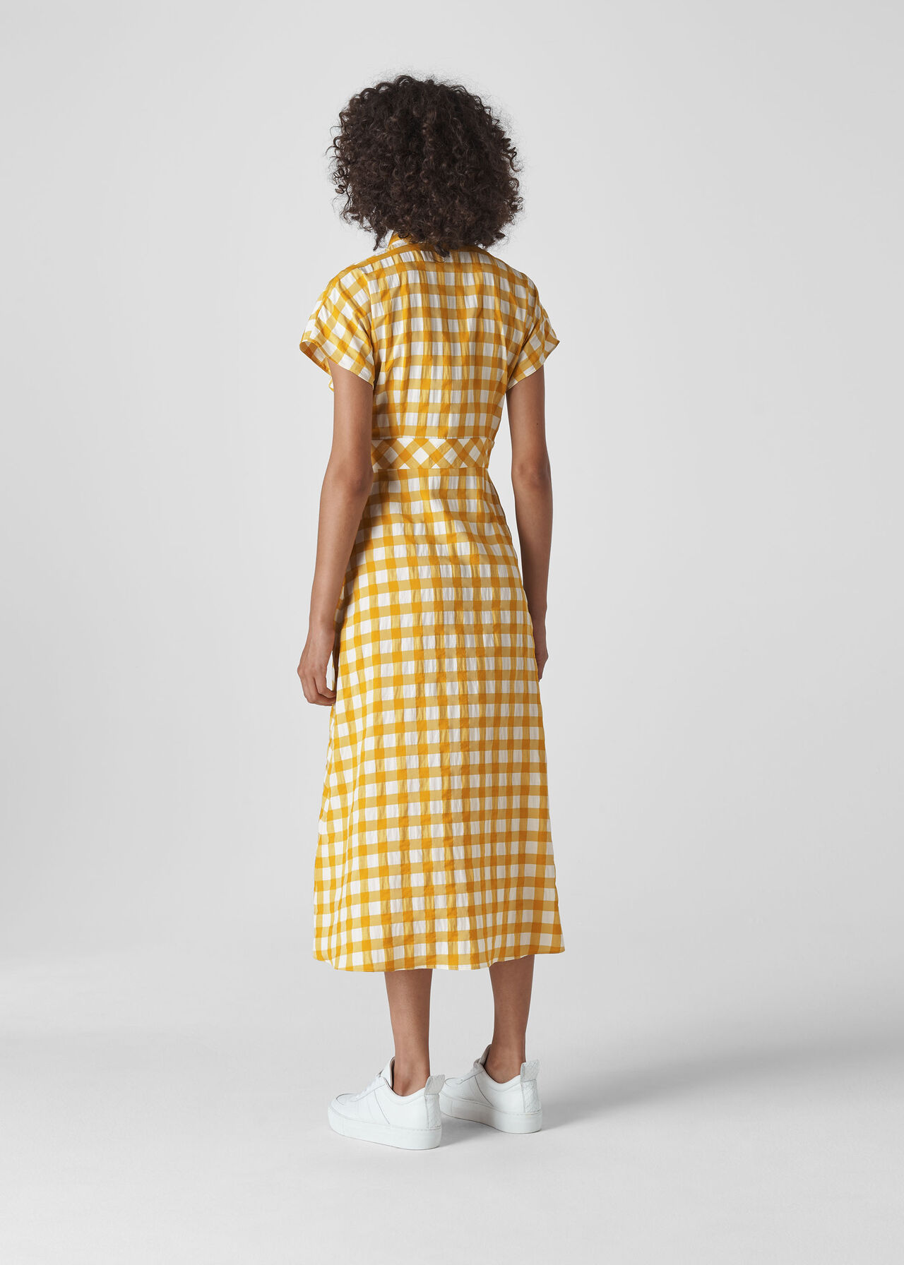 Ilana Check Shirt Dress Yellow/Multi