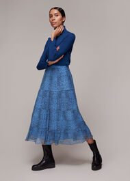 Gradient Animal Print Skirt
