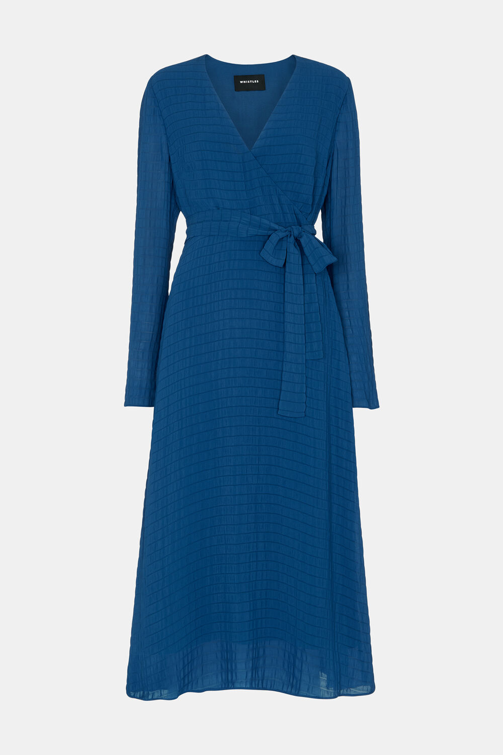 Alex Textured Wrap Midi Dress