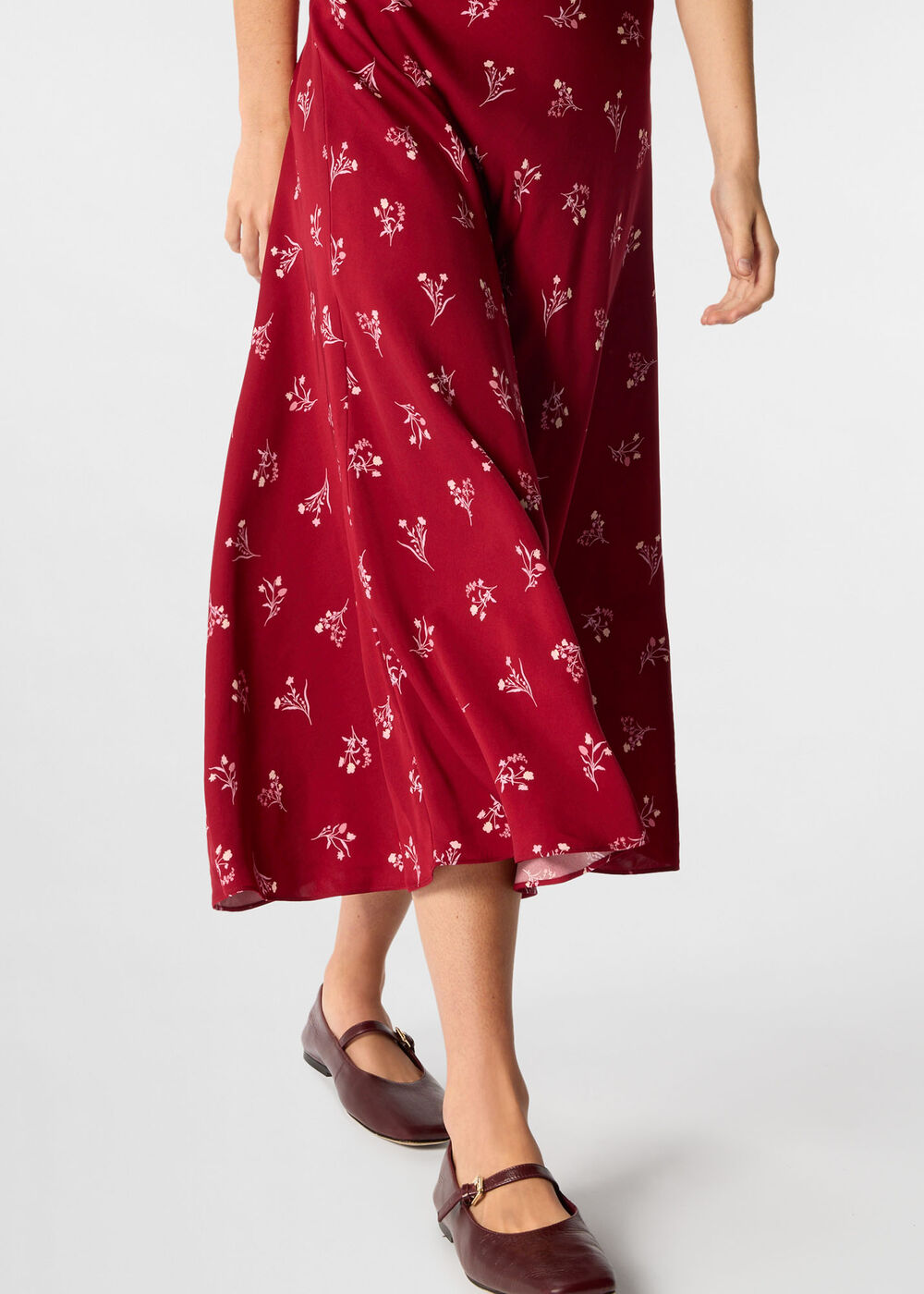 Floral Fit And Flare Skirt