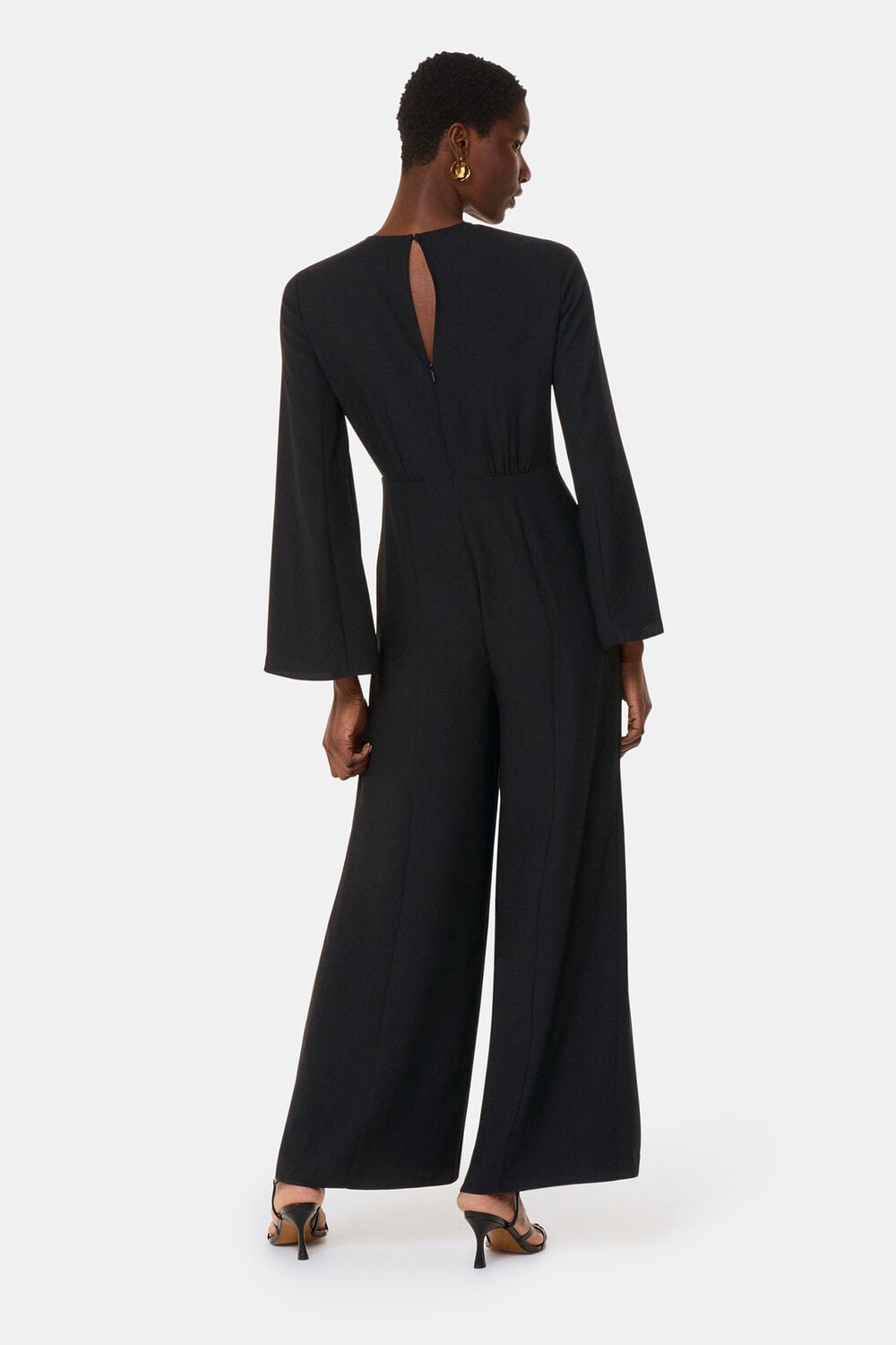 Black Bonnie Gathered Jumpsuit