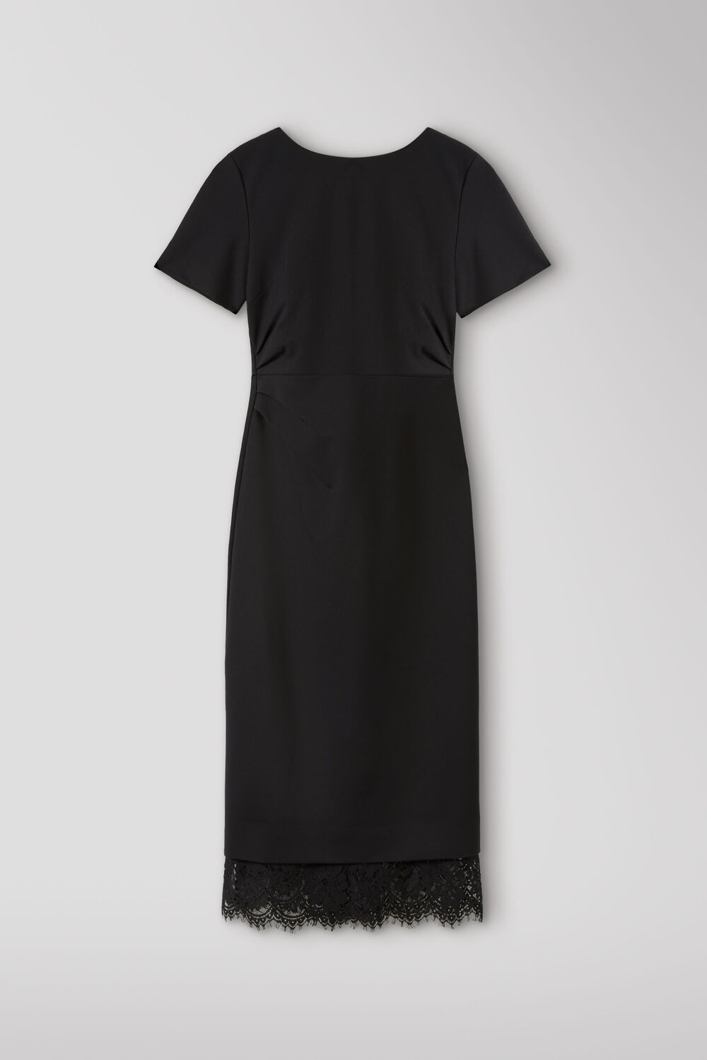 Black Ponte Detachable Lace Dress