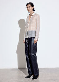 Sequin Tie Front Top