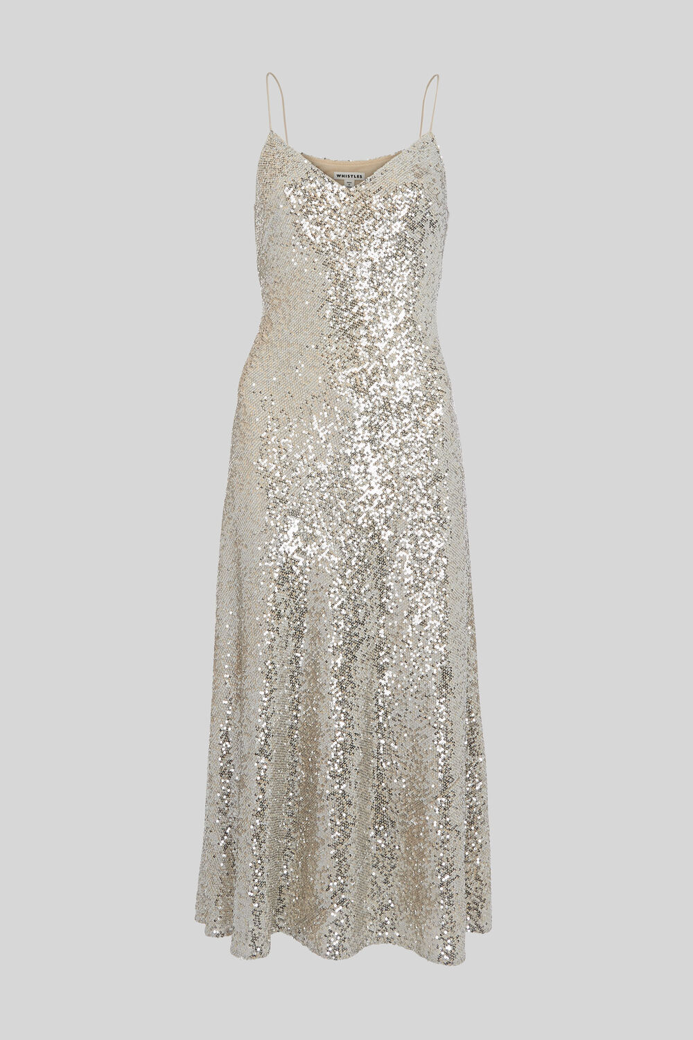 Dagma Sequin Slip Dress Silver