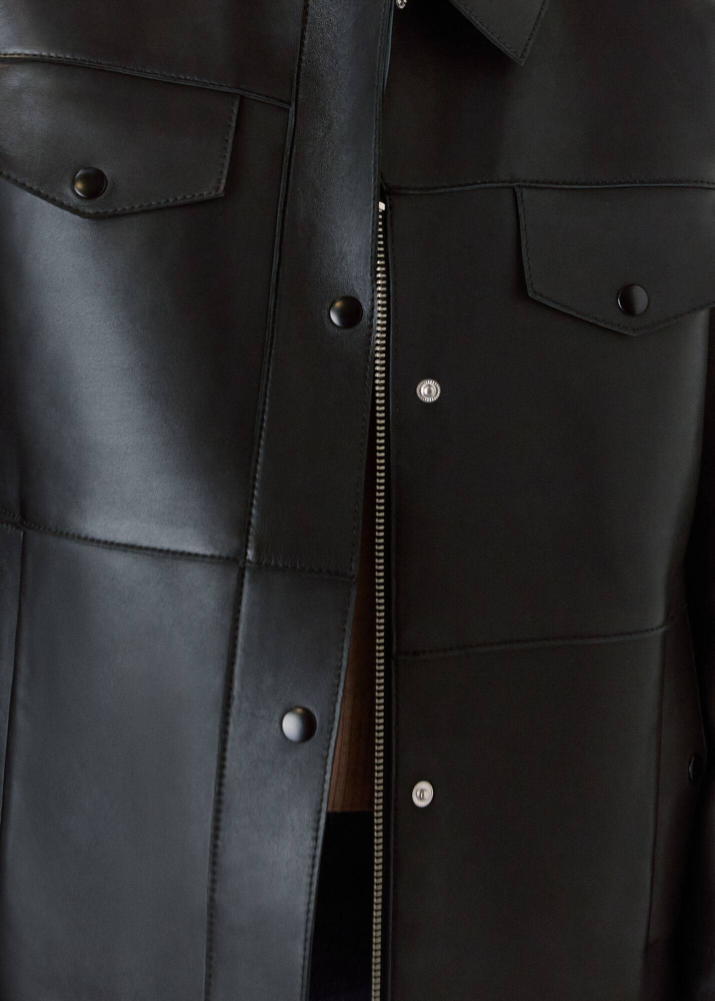 Whistles clean collarless leather jacket best sale