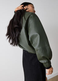Frida Leather Bomber Jacket