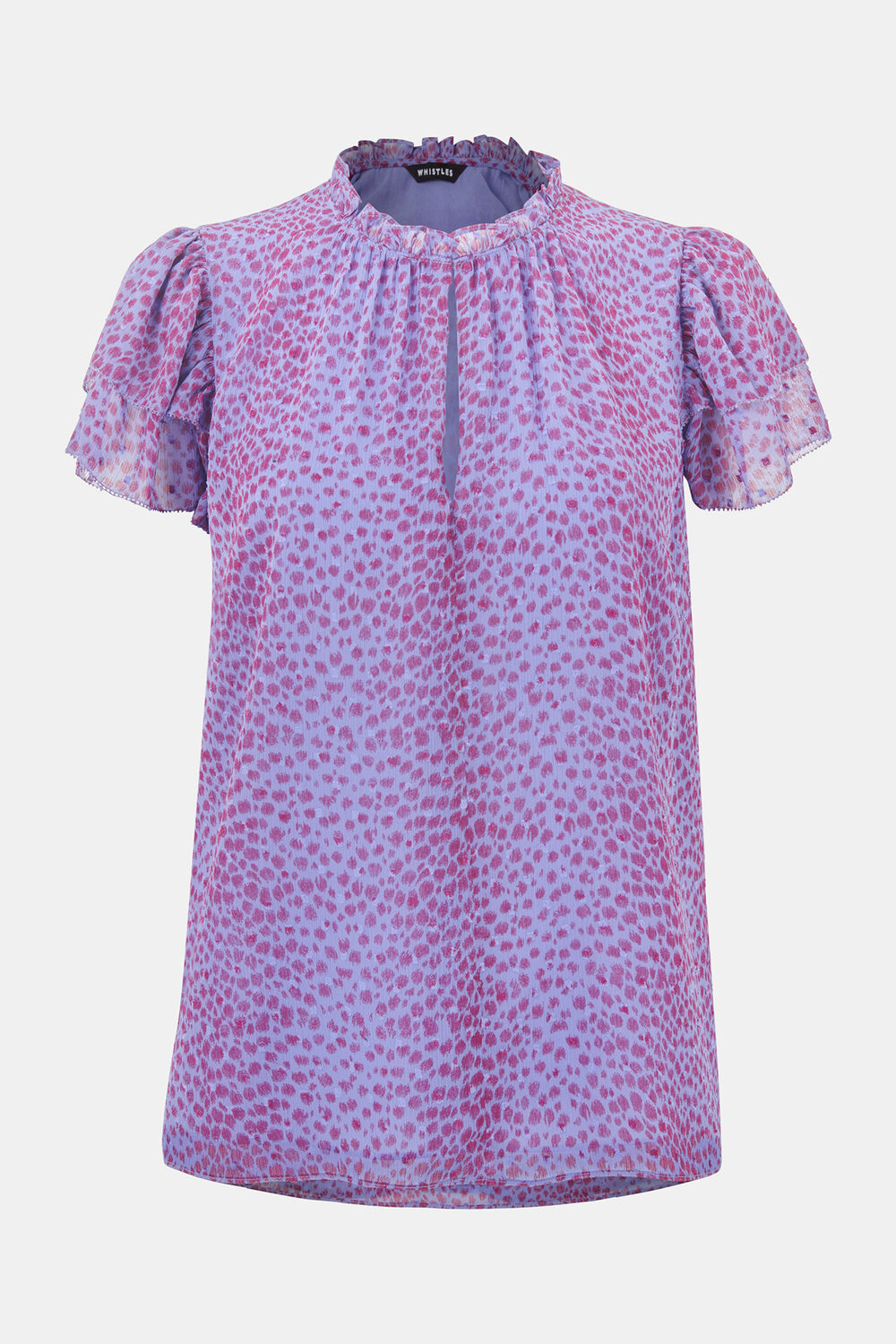 Sketched Cheetah Frill Top