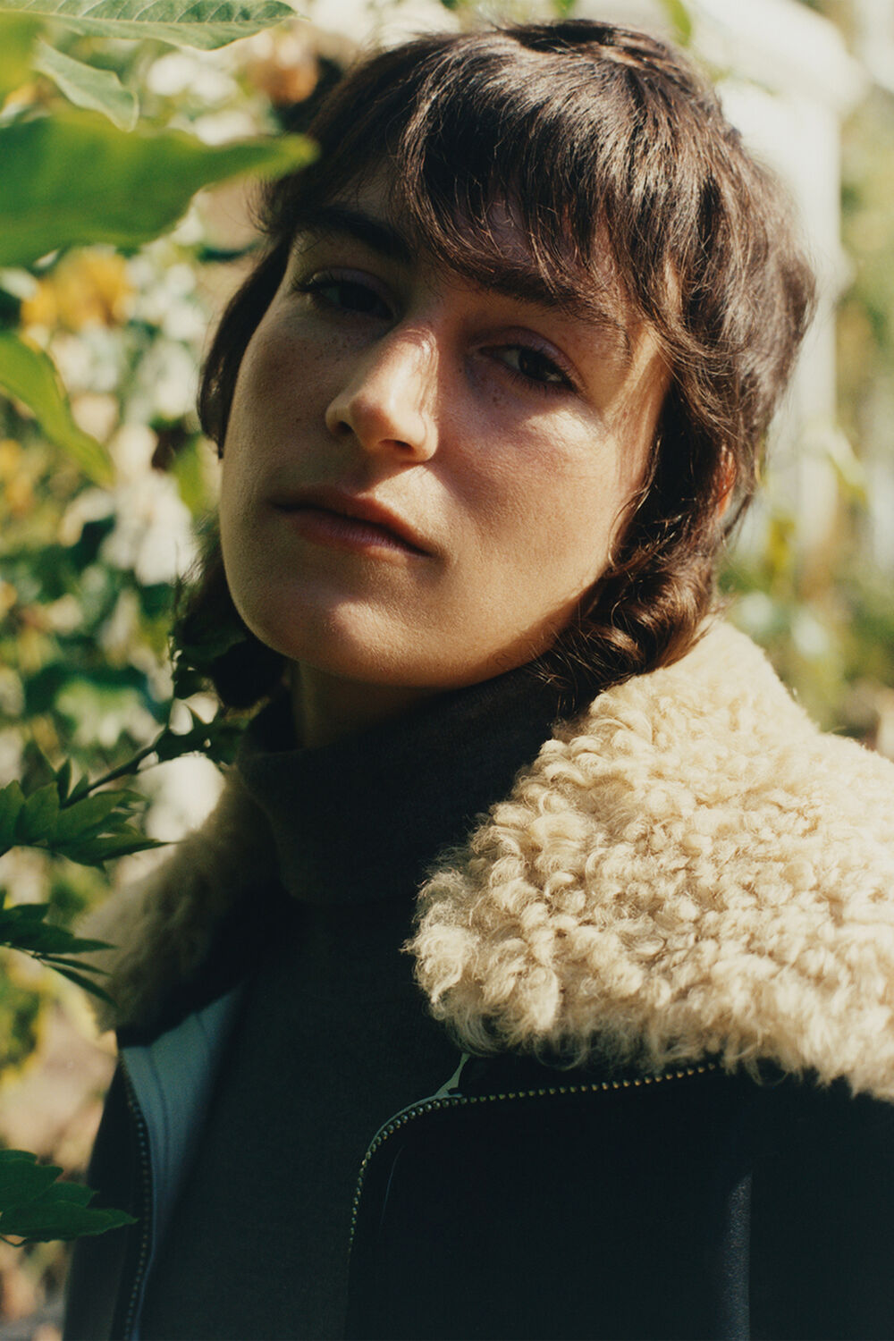 Bonded Shearling Collar Jacket