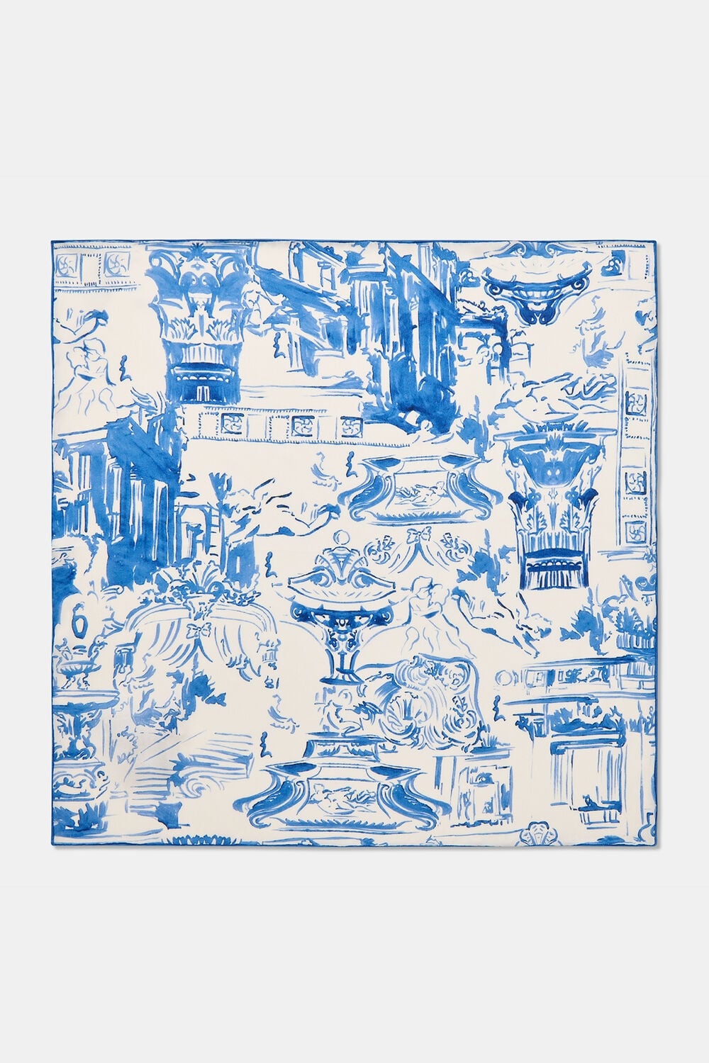 Rome Print Silk Scarf