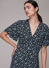 Daisy Spot Print Midi Dress