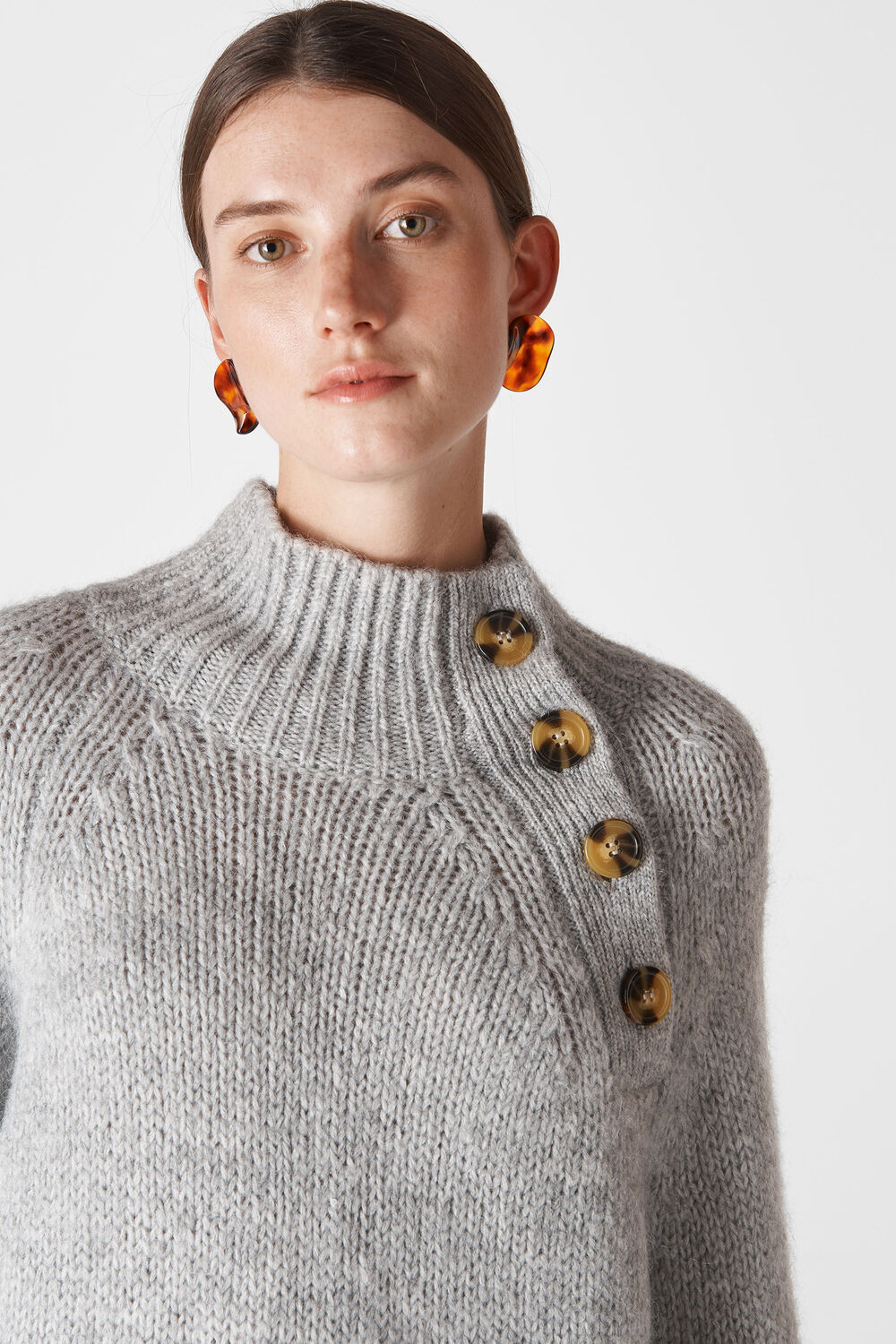 Button Neck Knit