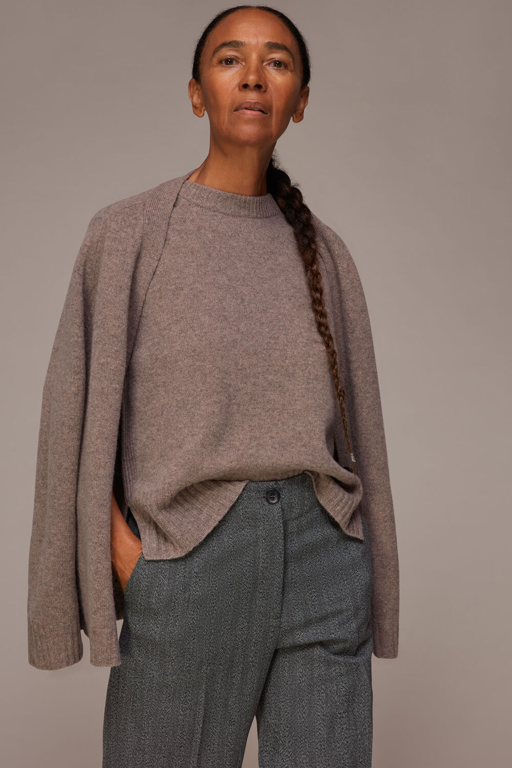 Multicolour Lila Tapered Check Trouser