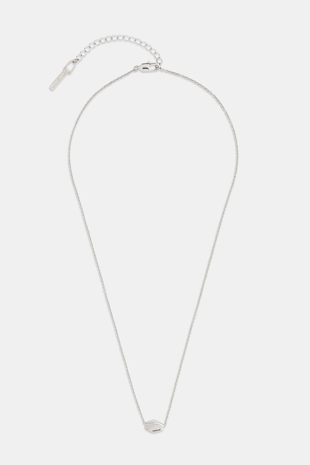Silver Bead Pendant Necklace
