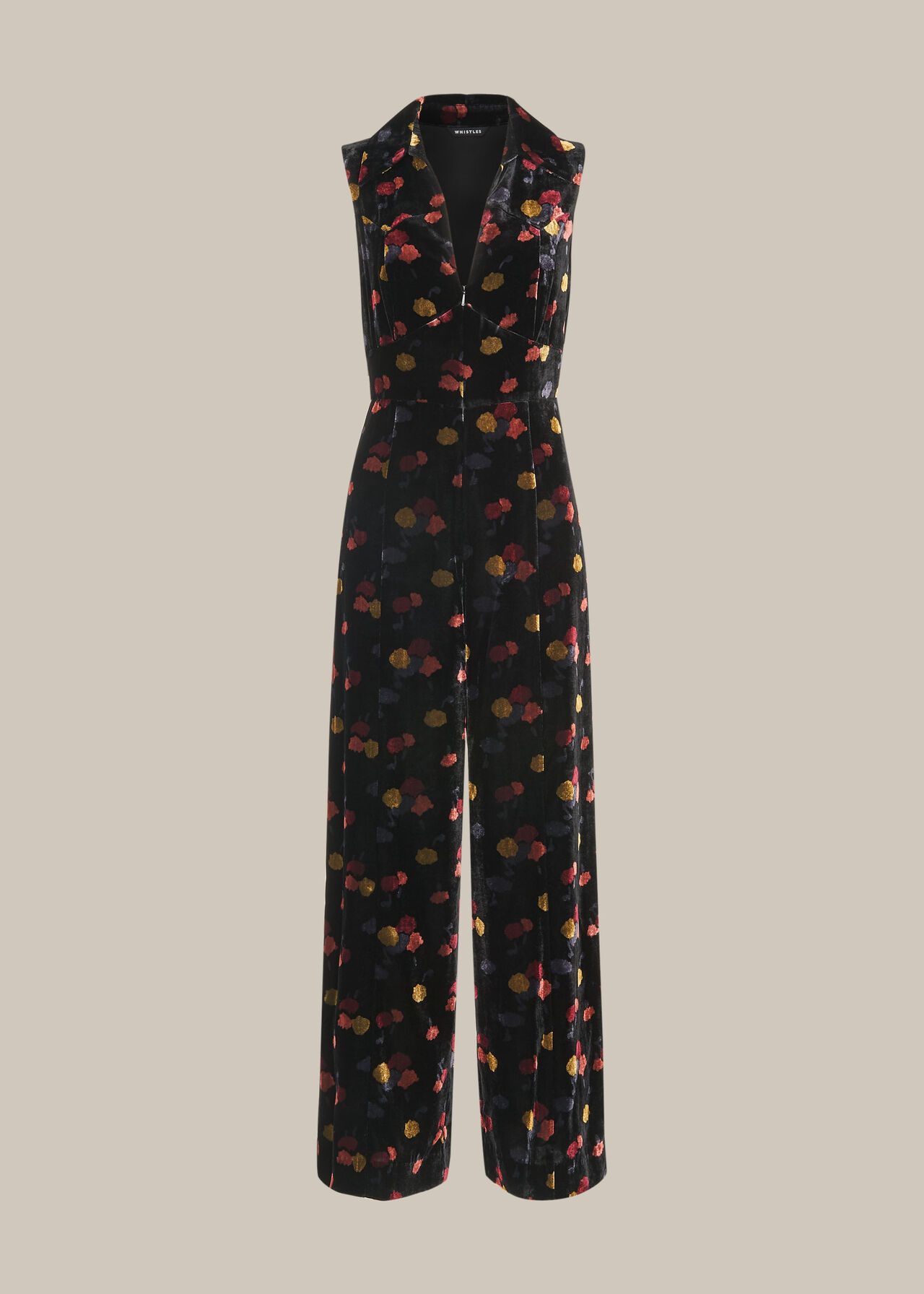 Flower Pod Velvet Jumpsuit