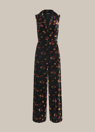 Flower Pod Velvet Jumpsuit