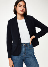 Slim Jersey Jacket Navy