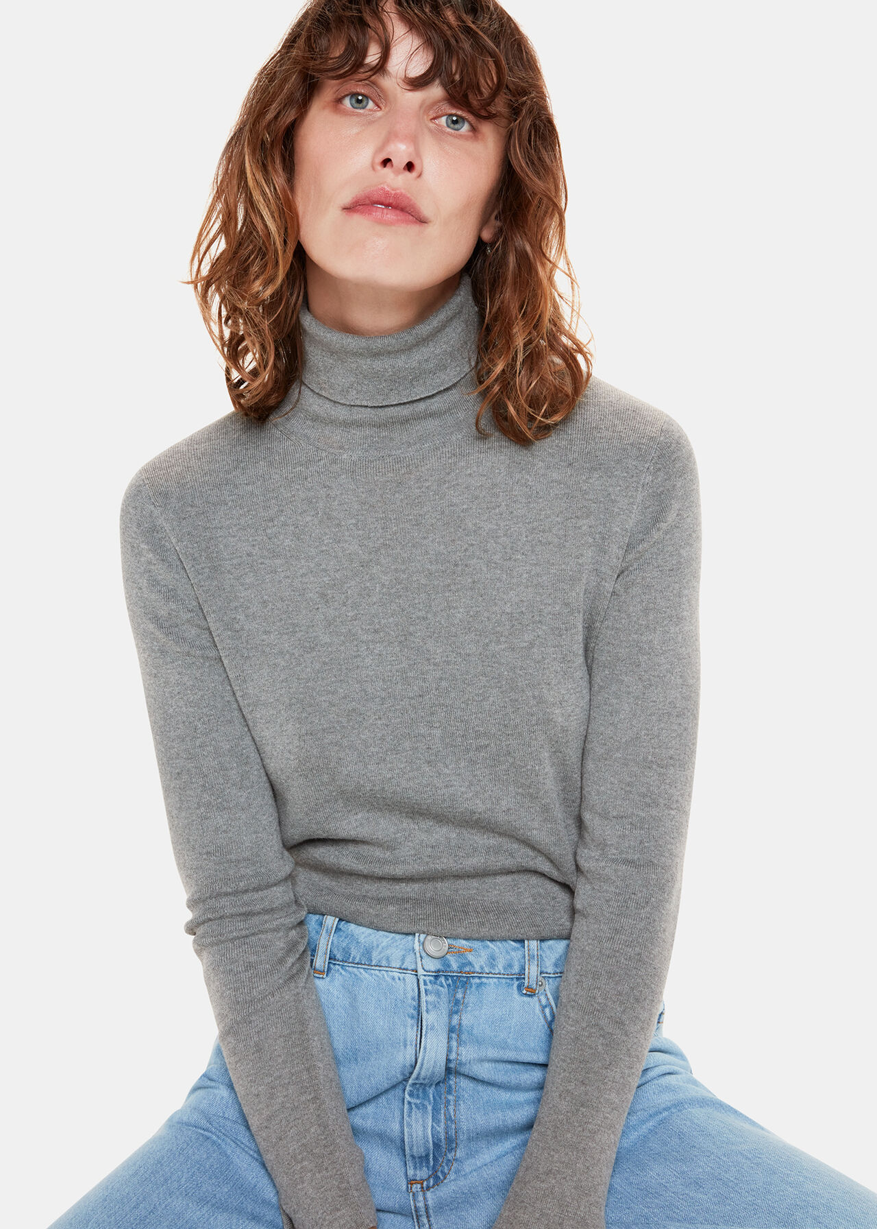 Maja Knitted Polo Neck Knit