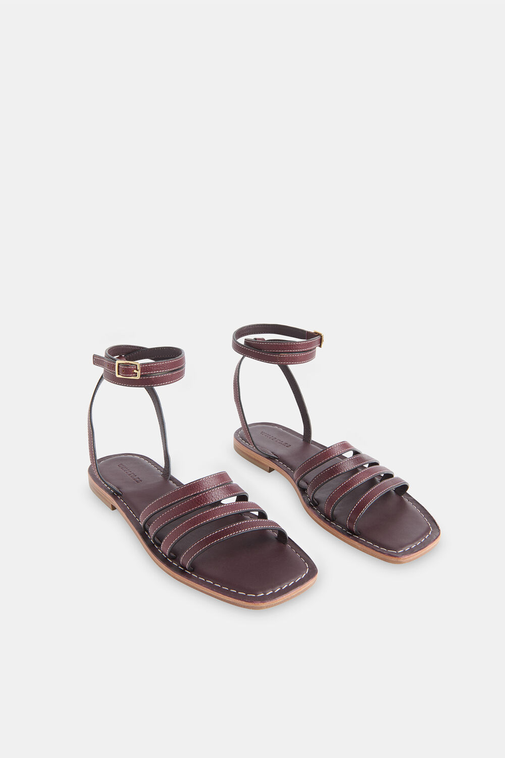 Aubergine Bruna Strappy Sandal