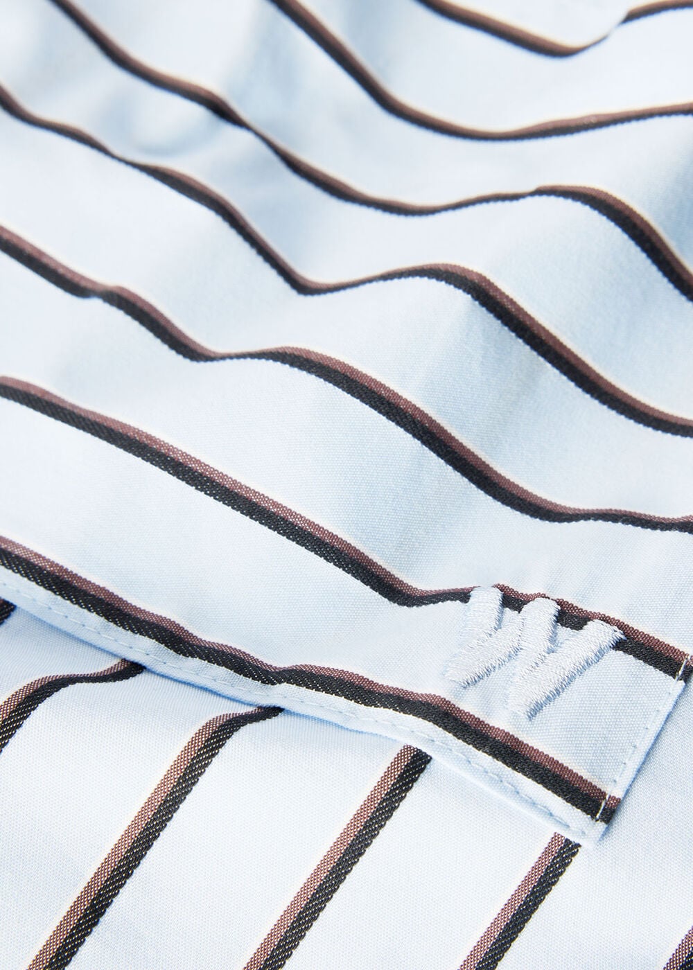 Cotton Poplin Stripe Short