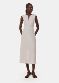 Abbie Linen Blend Midi Dress