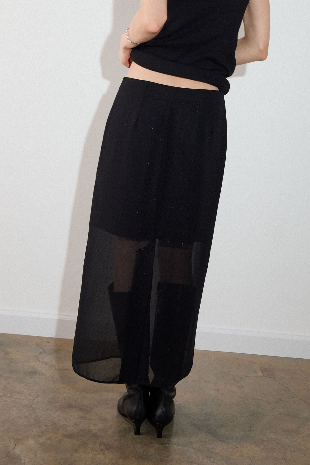 Hot Fix Sheer Column Skirt