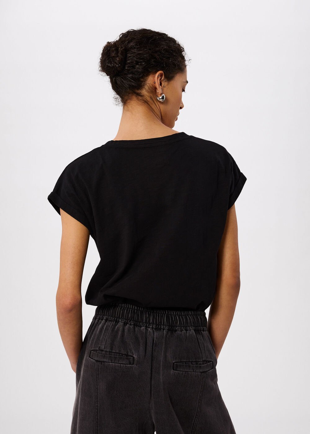 Willa V-Neck Cap Sleeve Tee