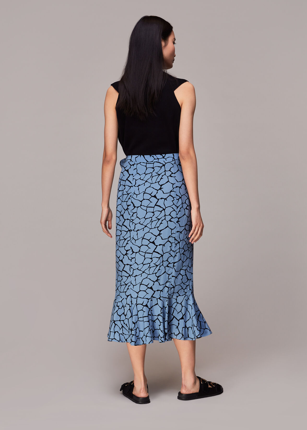 Giraffe Print Wrap Skirt