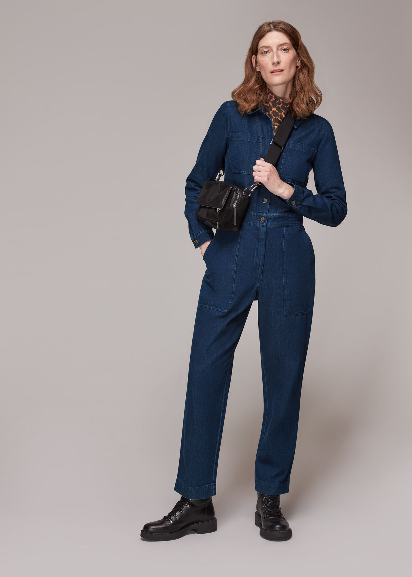 Denim Gabby Denim Jumpsuit WHISTLES
