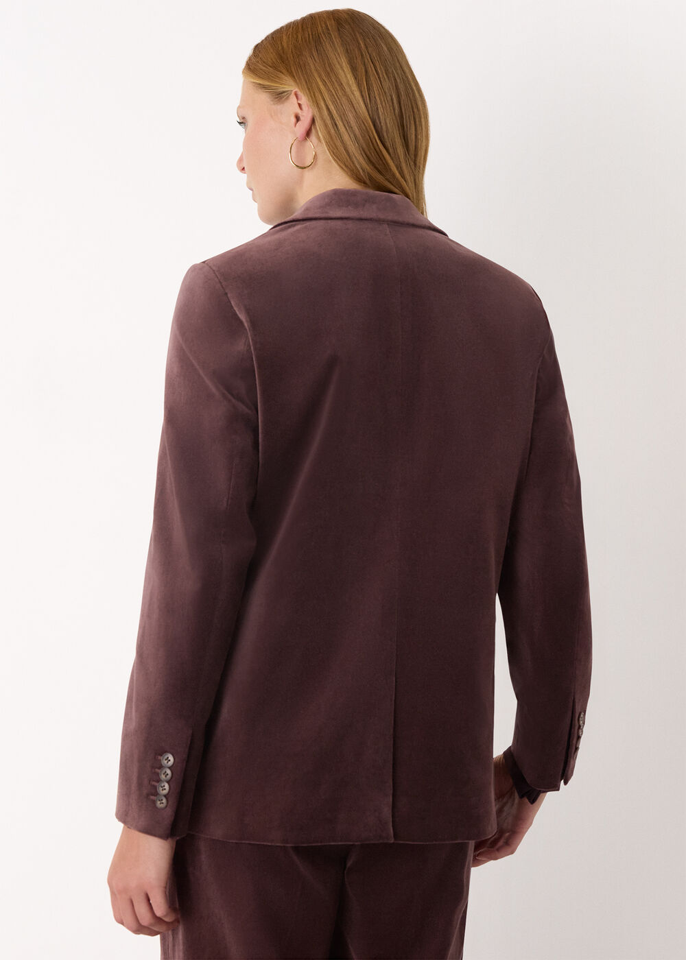 Cotton Velvet Tailored Blazer