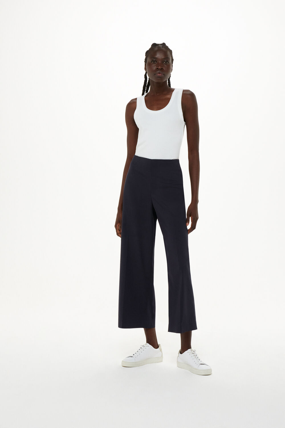 Navy Katie Cropped Pants&nbsp;