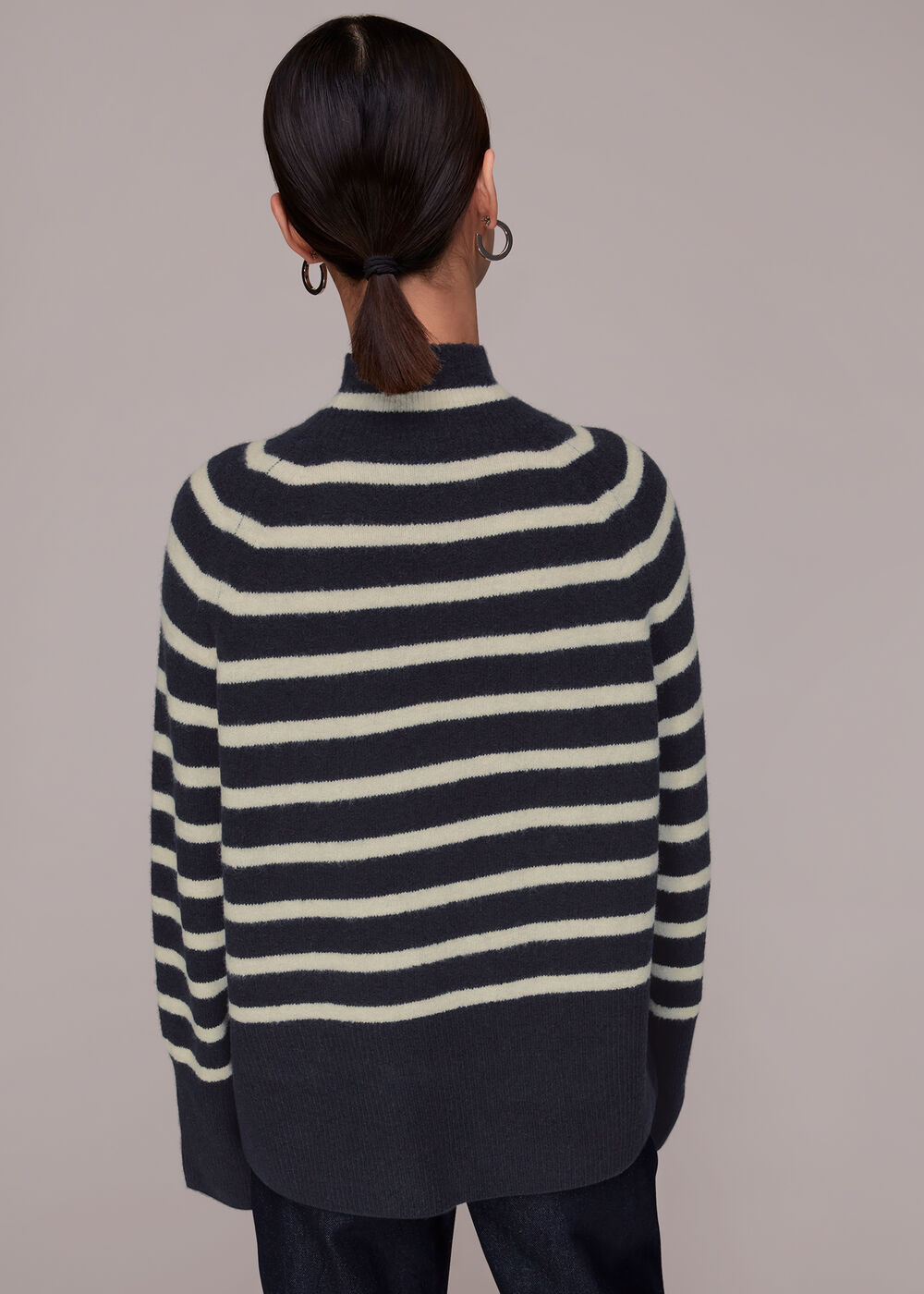 Stripe Funnel Neck Jumper