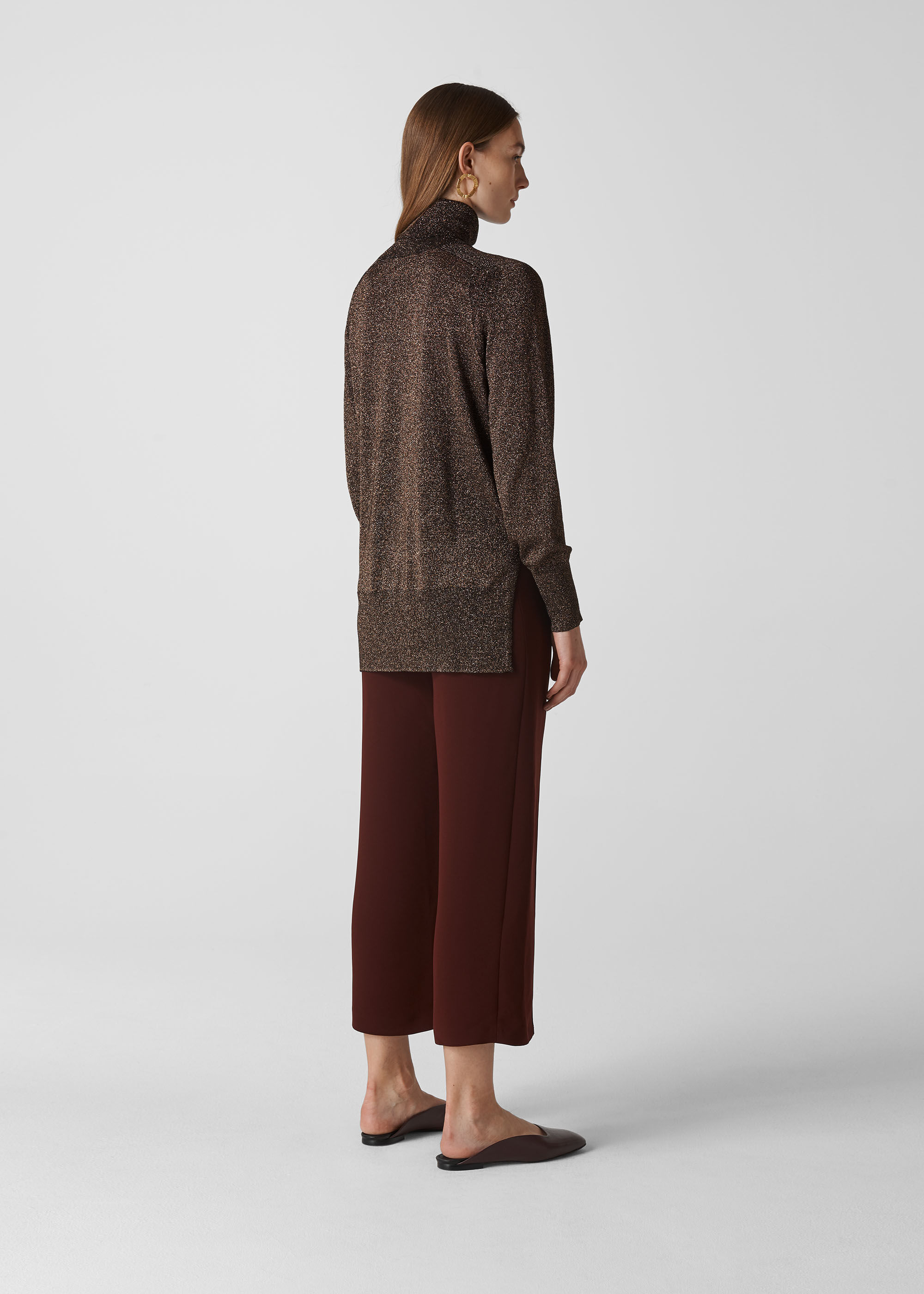 Silver polo neck cheap