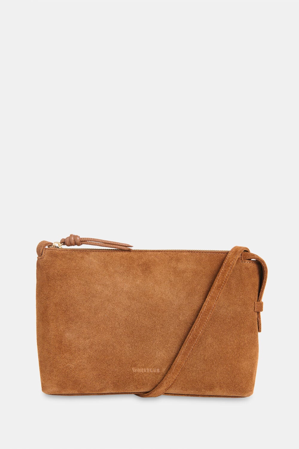 Tan Kaia Suede Crossbody Bag