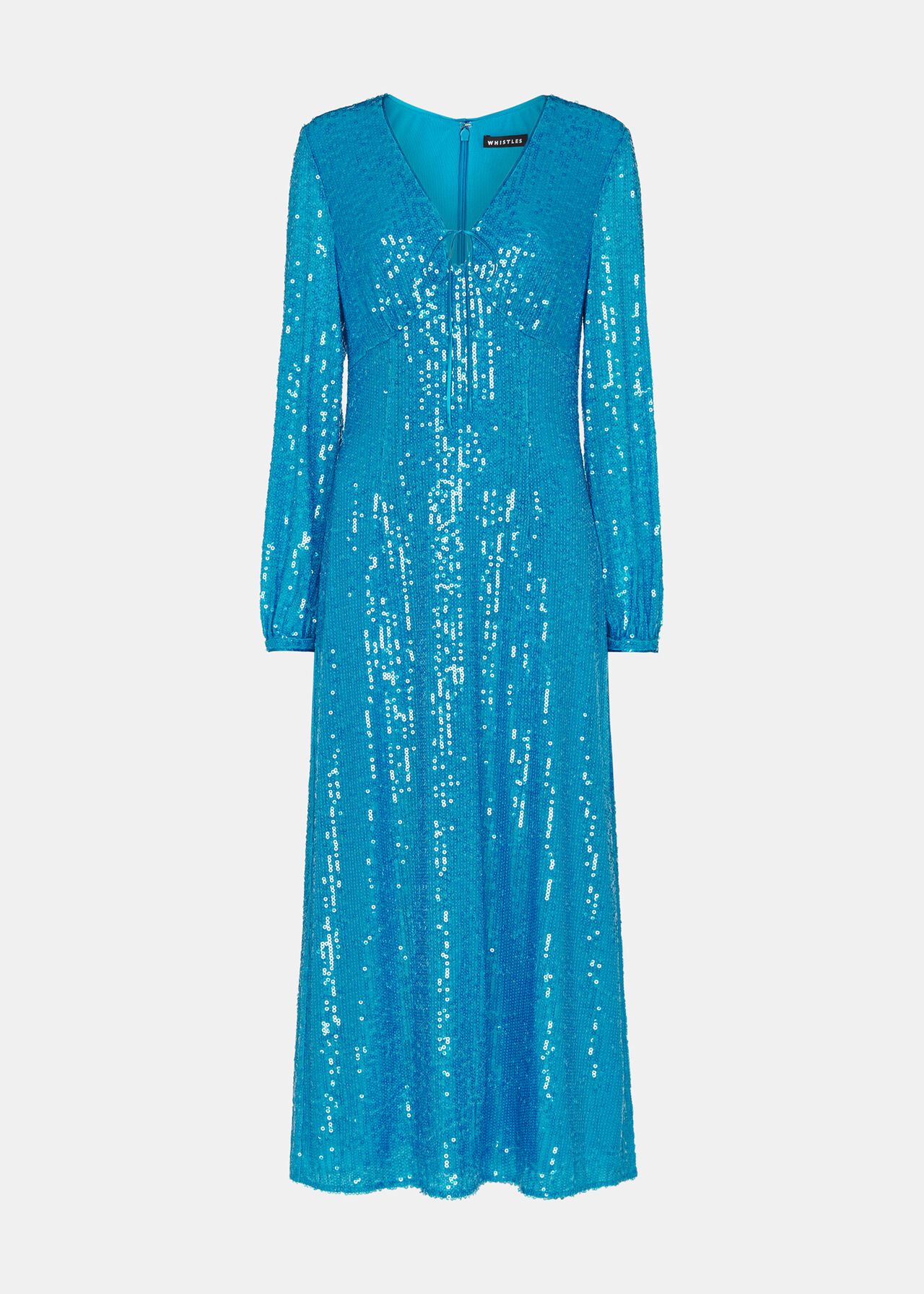 Sequin Keyhole Midi Dress
