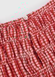 Gingham Shirred Top